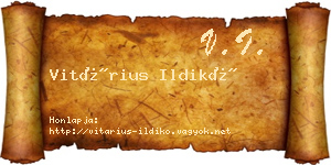 Vitárius Ildikó névjegykártya
