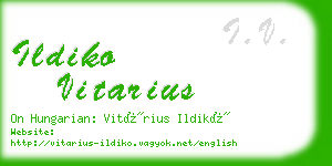 ildiko vitarius business card